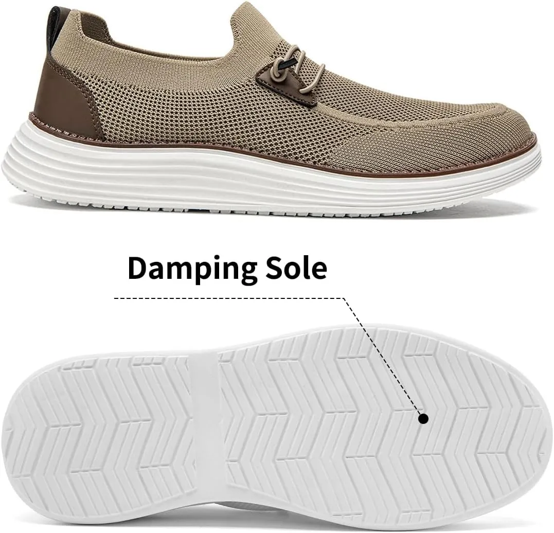 Mens Slip on Loafers Boat Shoes Non Slip Walking Shoes Running Shoes Fashion Sneakers for Men Comfort Lightweight Breathable Casual Office Shoes
