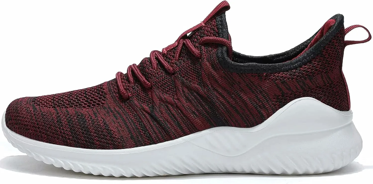 Mens Slip On Running Shoes Athletic Walking Trainers Lightweight Breathable Mesh Tennis Sneakers