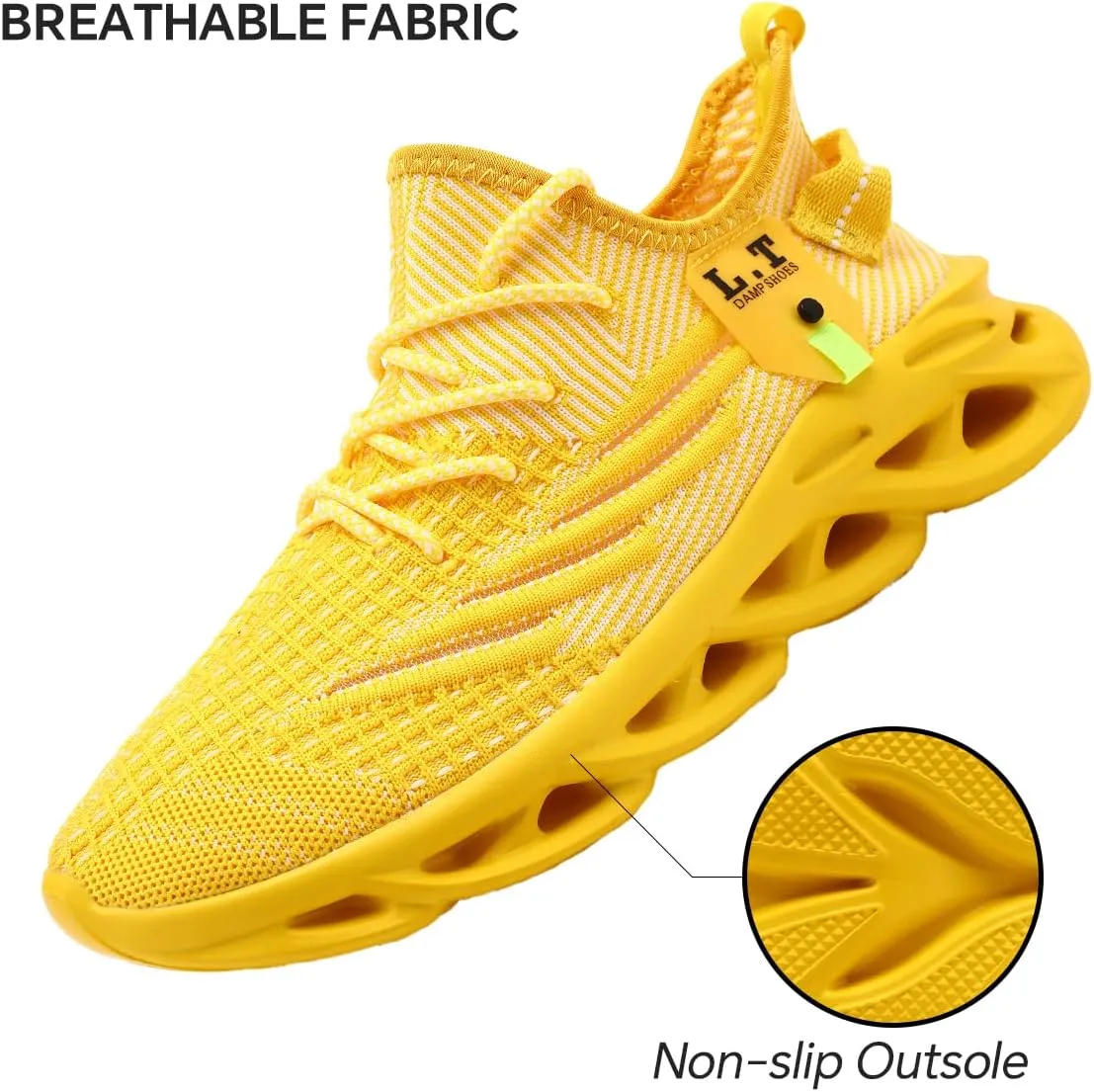 Mens Slip on Walking Running Shoes Non Slip Sneakers Work Sport Athletic Gym Sports Casual Fashion Lightweight Breathable