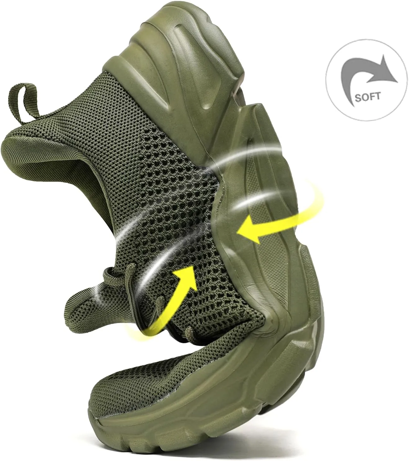 Men's Slip on Walking Shoes Ultra Light Breathable Non Slip Running Shoes Casual Fashion Sneakers Mesh Workout Sports
