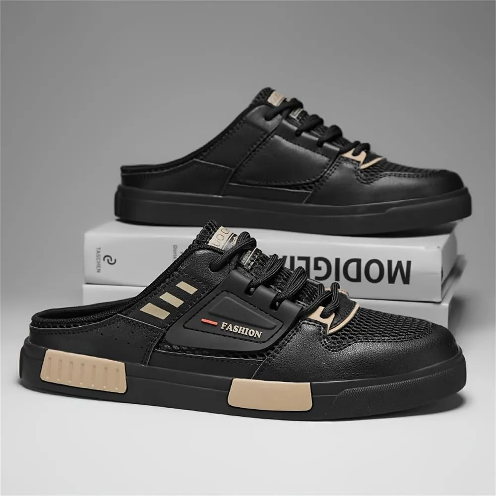 Mens Stylish Streetwear Hollow Out Mule Slippers - Comfortable Non-Slip Rubber Sole, Ventilated Breathable Design for Casual Ease PLUS SIZE