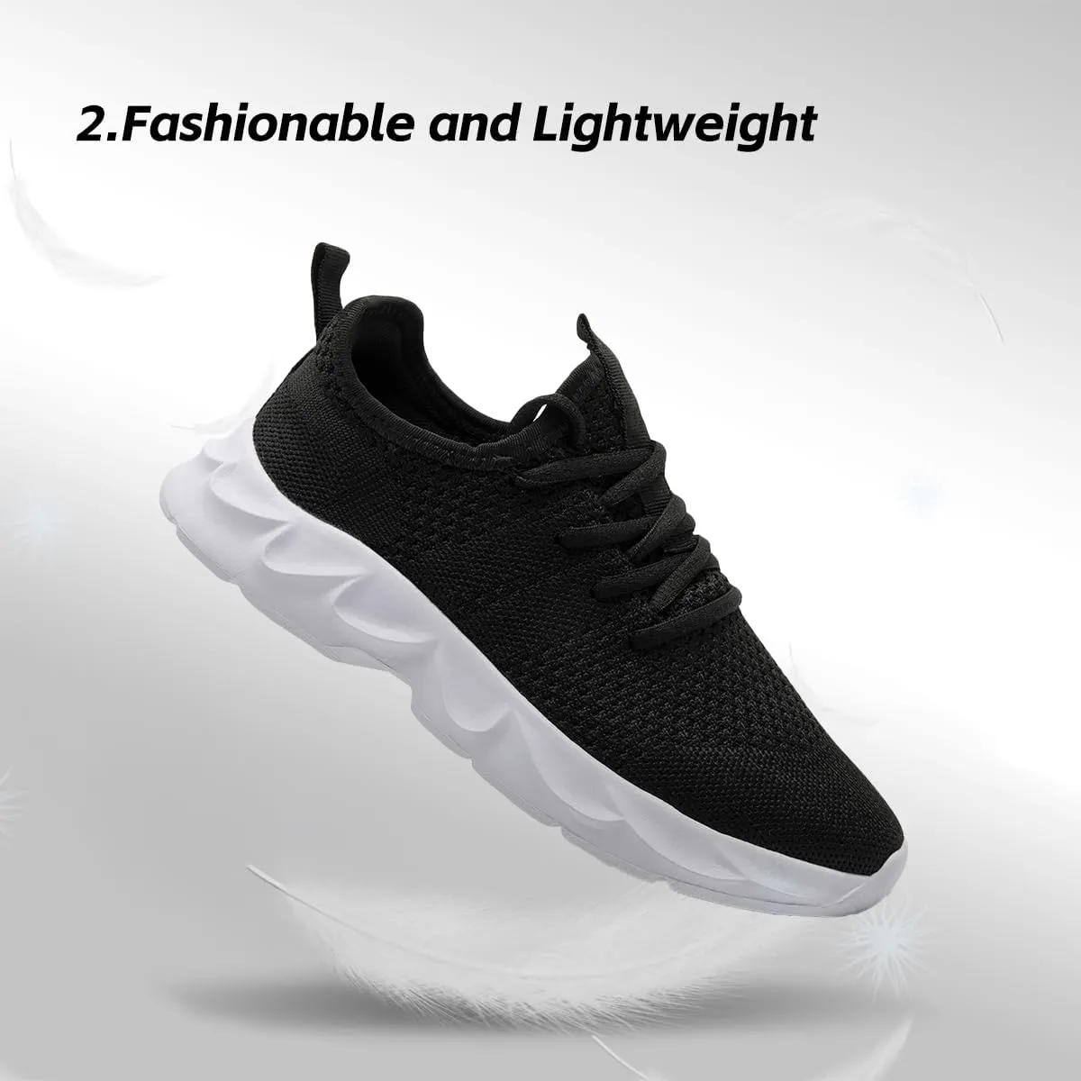 Mens Walking Running Shoes Slip On Sneakers Non Slip Workout Tennis Athletic Casual Lightweight Breathable Mesh Shoes