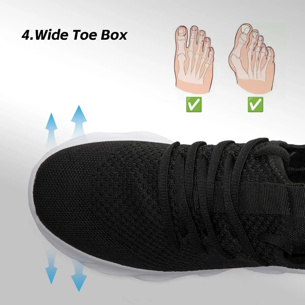 Mens Walking Running Shoes Slip On Sneakers Non Slip Workout Tennis Athletic Casual Lightweight Breathable Mesh Shoes