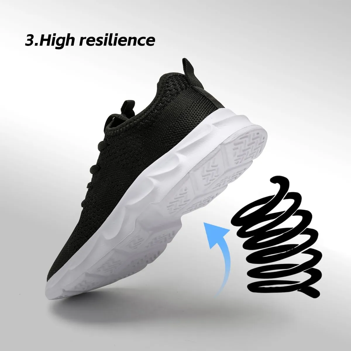 Mens Walking Running Shoes Slip On Sneakers Non Slip Workout Tennis Athletic Casual Lightweight Breathable Mesh Shoes