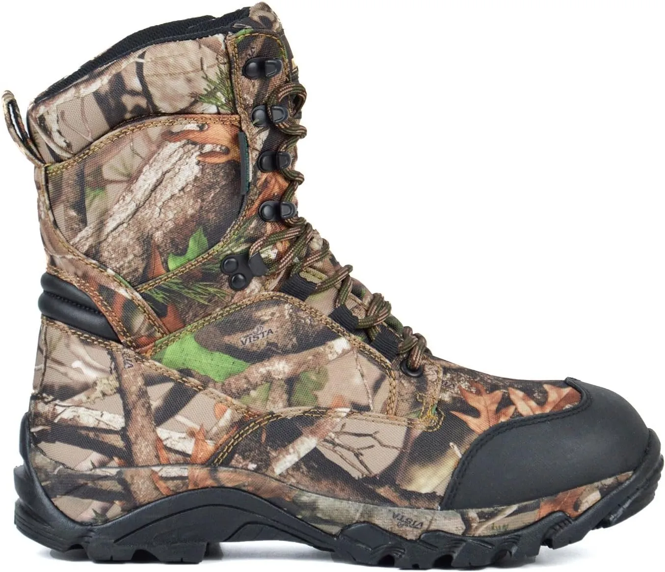 Men's Waterproof Hunting Boots 8 Inch Lightweight Camo Insulated Tactical Work Boot, 400g Thinsulate