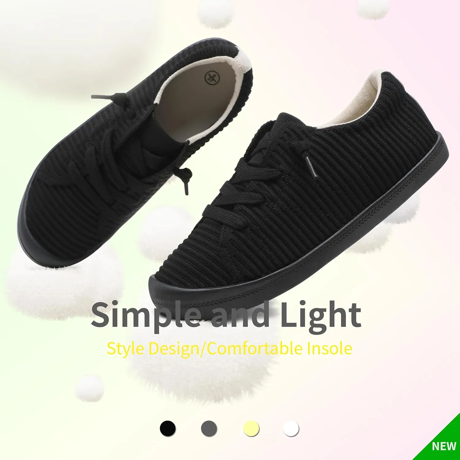 Mesh Slip On Shoes Women Comfort Knit Slip On Loafer Casual Fashion Sneaker Lightweight and Breathable Walking Flats