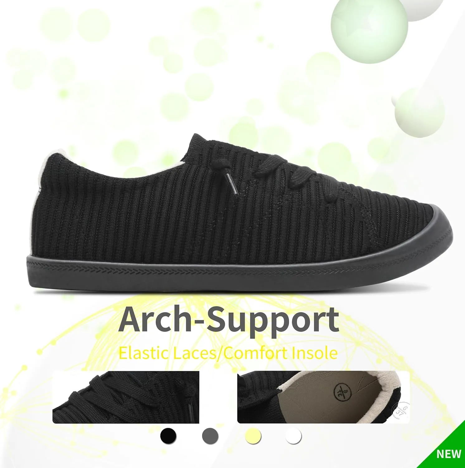 Mesh Slip On Shoes Women Comfort Knit Slip On Loafer Casual Fashion Sneaker Lightweight and Breathable Walking Flats