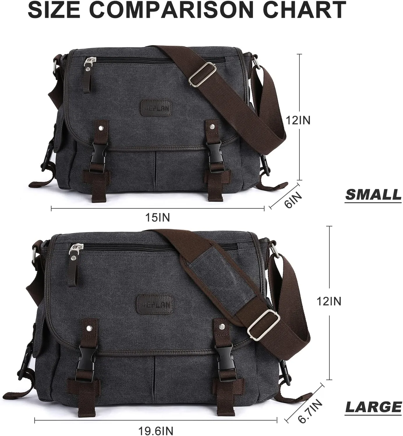 Messenger Bag Men,Waterproof Crossbody Bag,Satchel Shoulder Bag
