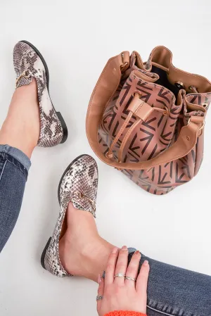 Metal Verified Snake Front Michelle - Contemporary Loafers Hardware Print