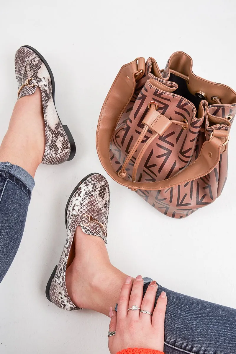 Metal Verified Snake Front Michelle - Contemporary Loafers Hardware Print