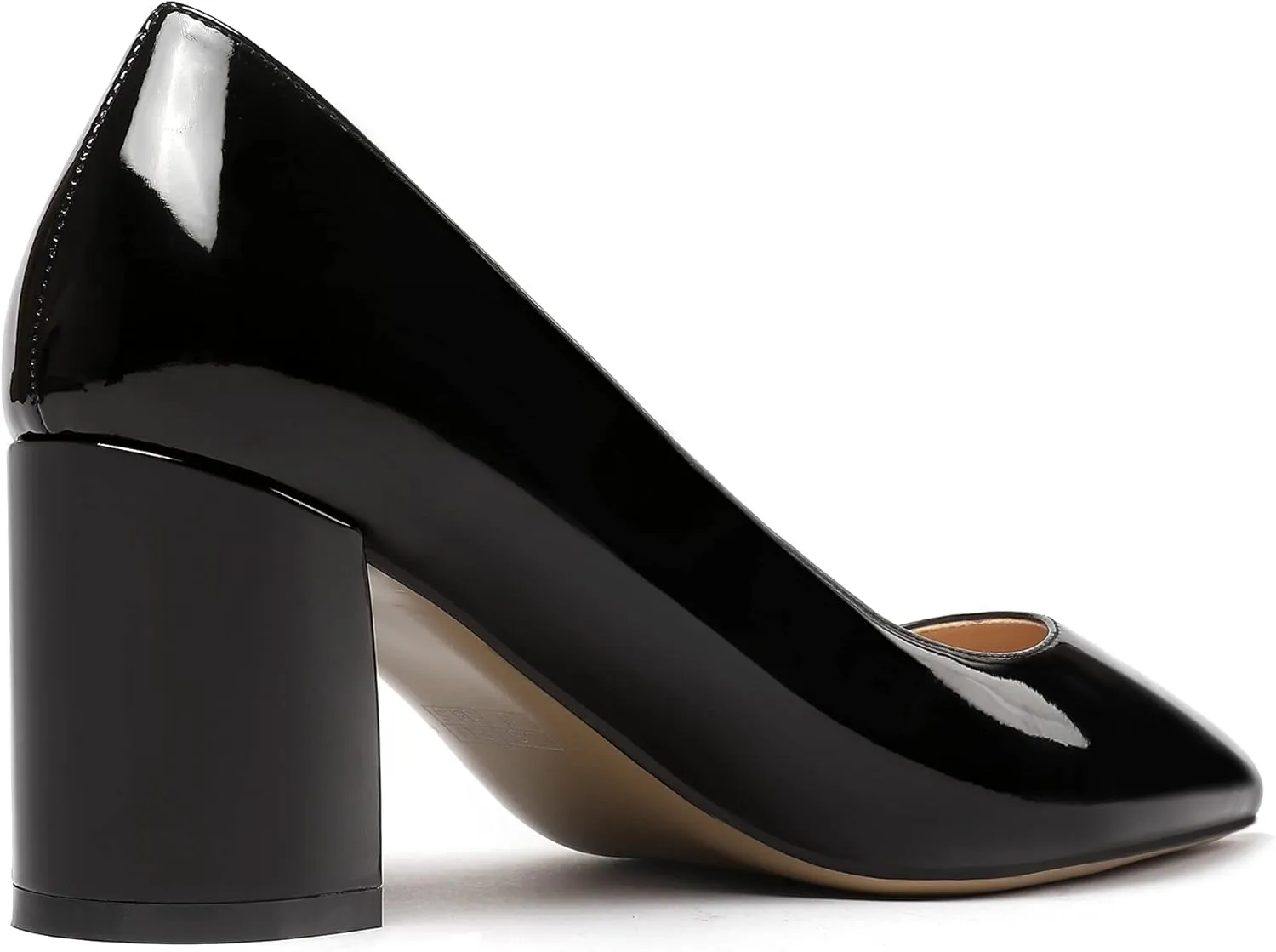 Mettesally Women's Classic Closed Pointed Toe Pumps 7cm Mid High Chunky Block Heel Chic Shoes Slip on Comfortable for Party Business Office Dress Pumps…