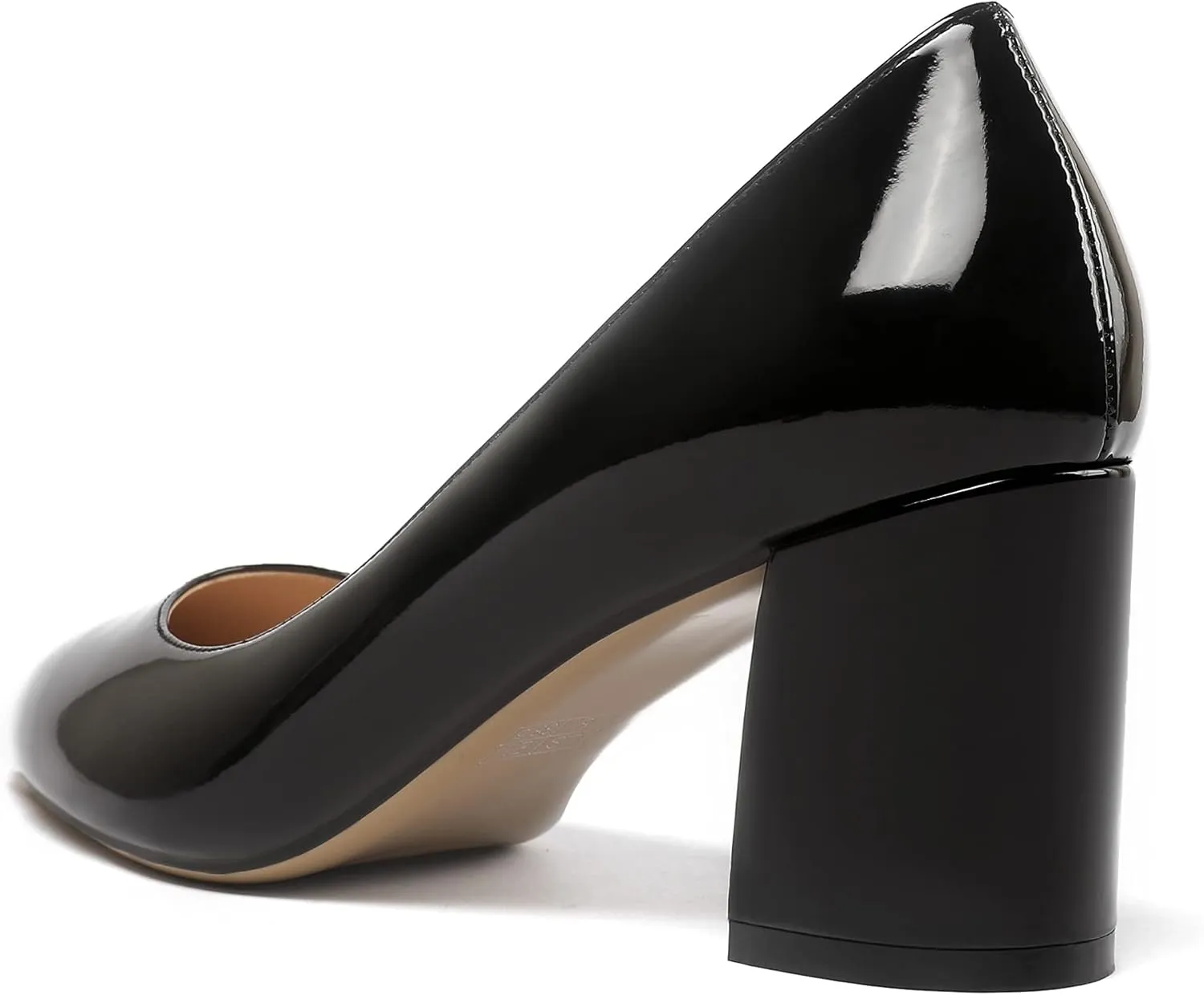 Mettesally Women's Classic Closed Pointed Toe Pumps 7cm Mid High Chunky Block Heel Chic Shoes Slip on Comfortable for Party Business Office Dress Pumps…