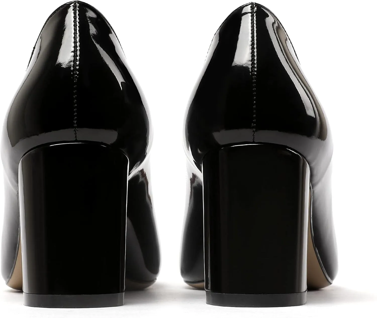 Mettesally Women's Classic Closed Pointed Toe Pumps 7cm Mid High Chunky Block Heel Chic Shoes Slip on Comfortable for Party Business Office Dress Pumps…