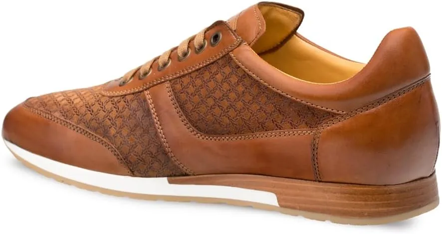 Mezlan - Maxim - Men's Luxury Dress Sneaker - Embossed Suede & Smooth Calfskin - Handcrafted in Spain