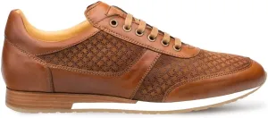 Mezlan - Maxim - Men's Luxury Dress Sneaker - Embossed Suede & Smooth Calfskin - Handcrafted in Spain