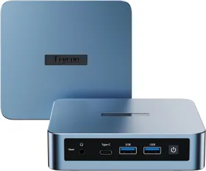 Mini PC 12th N100, 16GB DDR4 512GB SSD, WI6 Intel Alder Lake N100 Desktop Mini Computer with Type-C, Dual HD, RJ45 LAN Ethernet, 4K Triple Display, WiFi5, BT4.2
