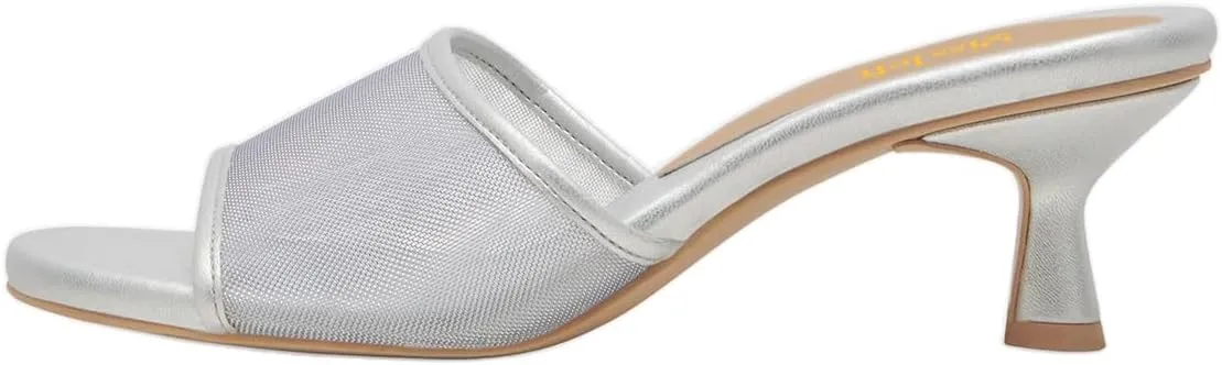 miss left Women Comfortable Low Heel Soft Insole Mesh Mules Slip On Summer Holiday Casual Daily Walking Slide Sandals Size 4-16 US