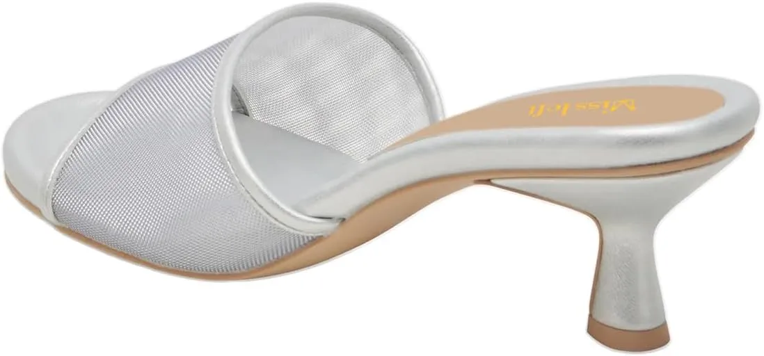 miss left Women Comfortable Low Heel Soft Insole Mesh Mules Slip On Summer Holiday Casual Daily Walking Slide Sandals Size 4-16 US