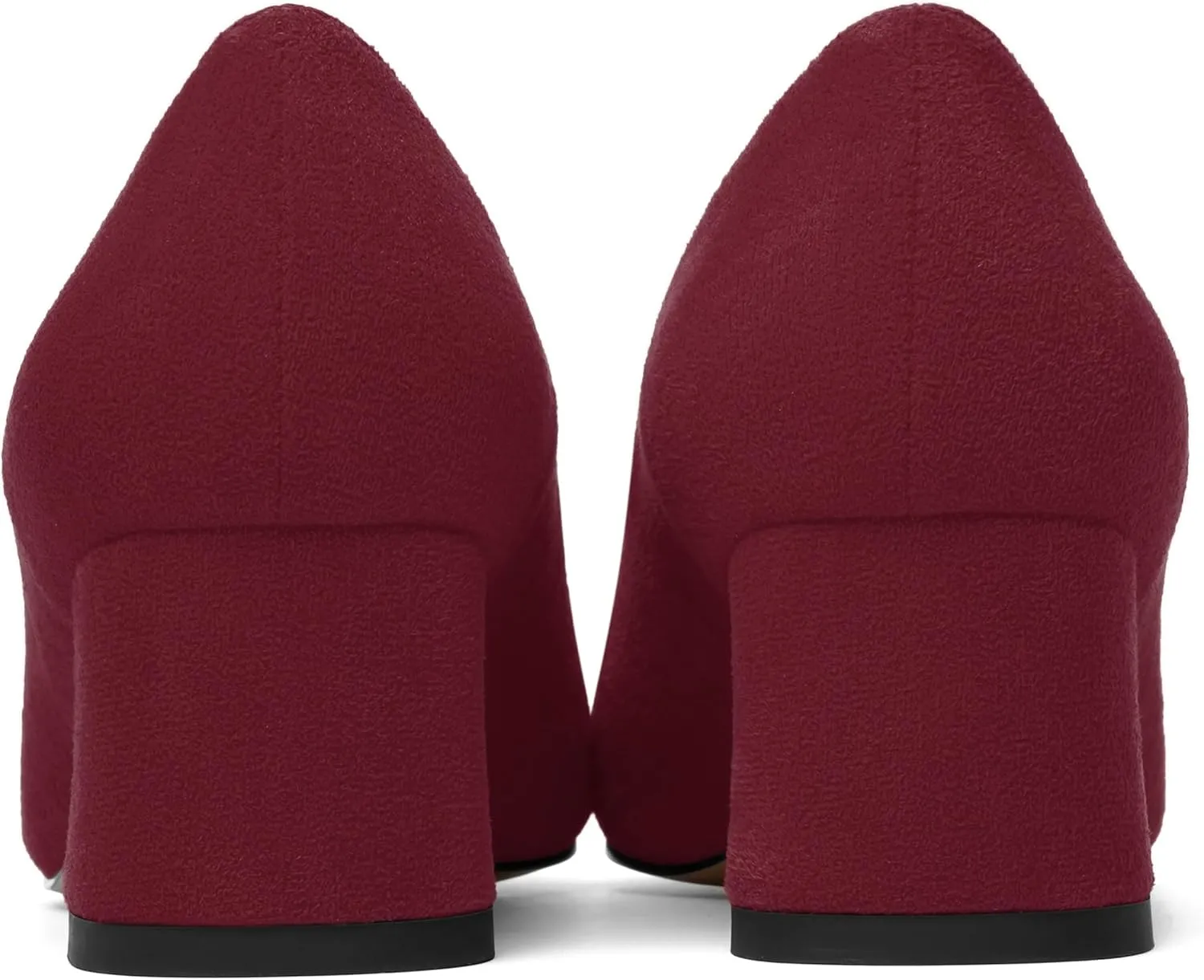 MODENCOCO Womens Suede Slip On Comfortable Formal Round Toe Office Chunky Low Heel Pumps Dress Shoes 2 Inch