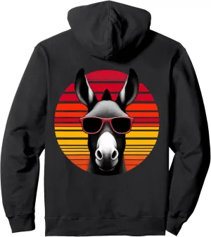 Mule Retro Vintage Sunset Animal Sunglasses 70s Pullover Hoodie