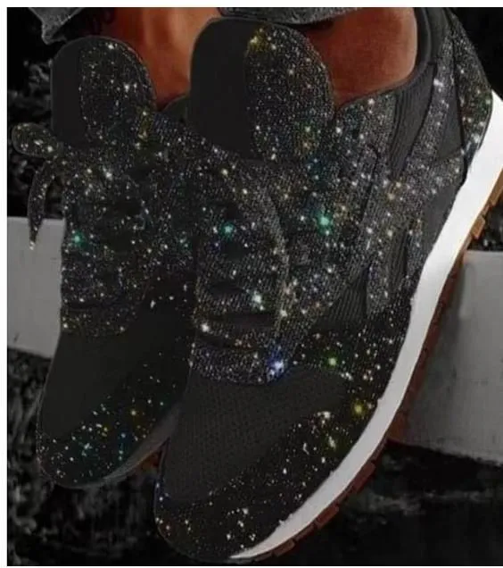Nanccy - Women Rhinestone Platform Comfortable Slip-on Shoes