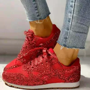 Nanccy - Women Rhinestone Platform Comfortable Slip-on Shoes