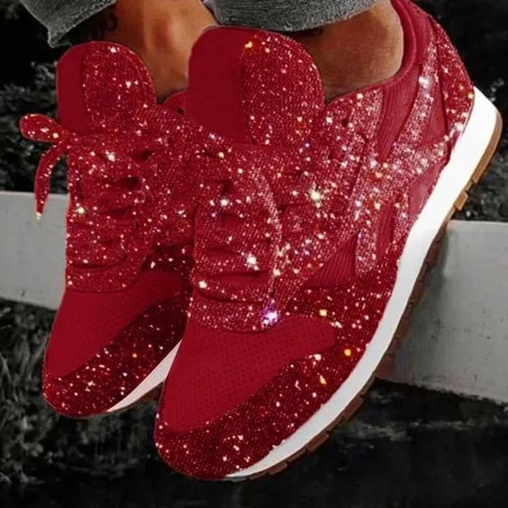 Nanccy - Women Rhinestone Platform Comfortable Slip-on Shoes