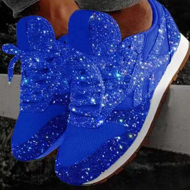Nanccy - Women Rhinestone Platform Comfortable Slip-on Shoes