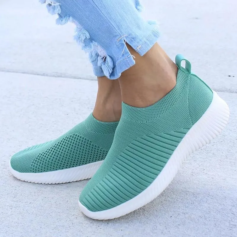 Nanccy Women's Breathable Comfortable Slip-On Walking Shoes