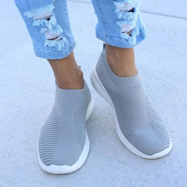 Nanccy Women's Breathable Comfortable Slip-On Walking Shoes