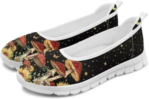 Natural Plant Womens Walking Shoes Slip On Shoes Sneakers Casual Athletic Running Lightweight Breathable