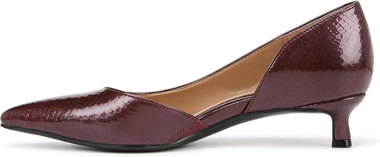 Naturalizer Womens Gallent Pointed Toe Kitten Heel Pump
