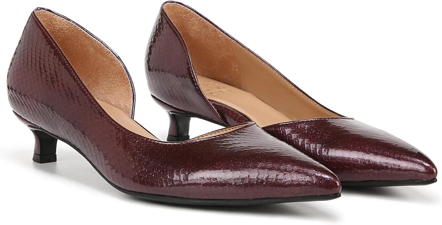 Naturalizer Womens Gallent Pointed Toe Kitten Heel Pump