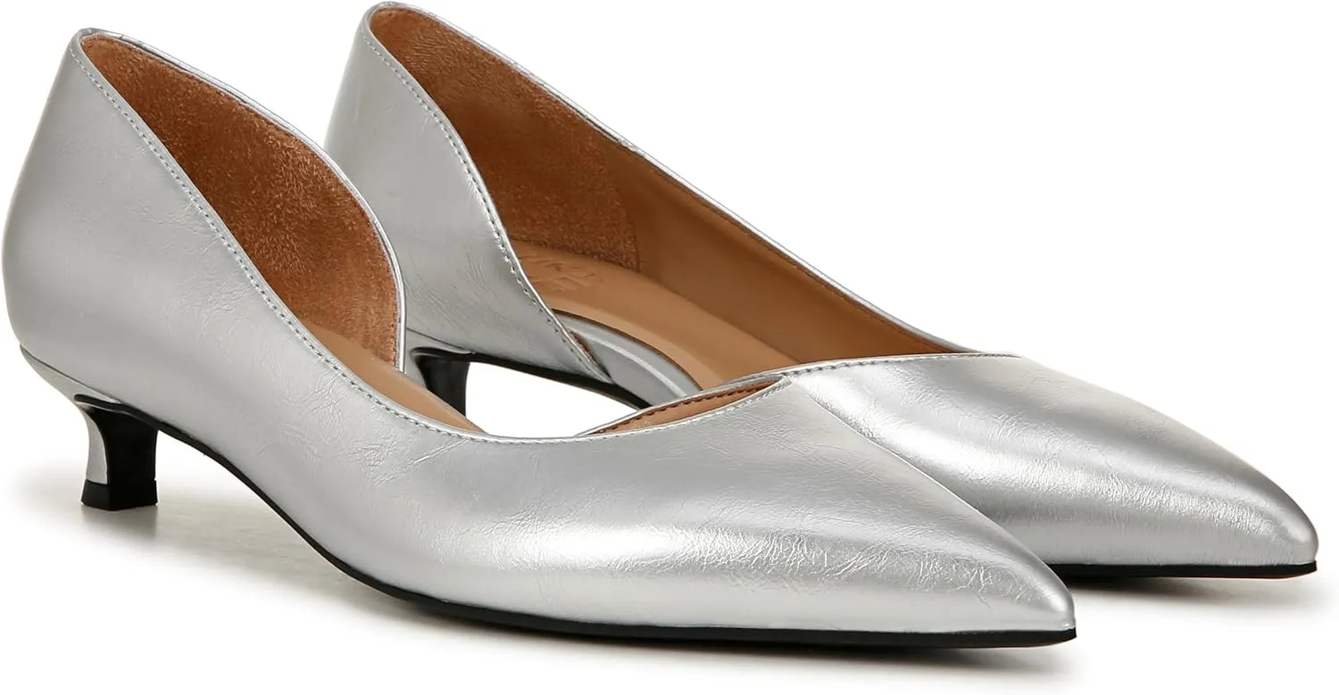 Naturalizer Womens Gallent Pointed Toe Kitten Heel Pump