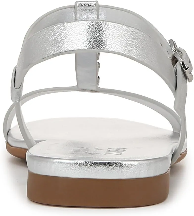 Naturalizer Womens Teach Chain-link Detail Flat Sandal