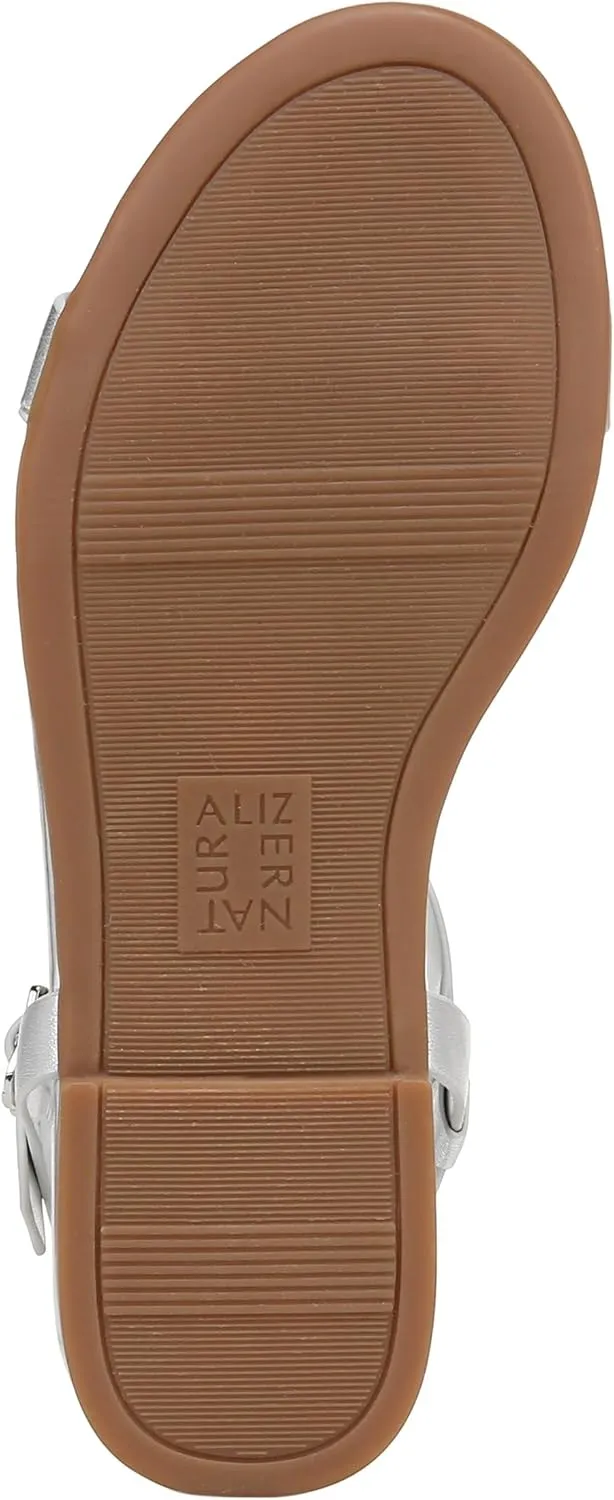 Naturalizer Womens Teach Chain-link Detail Flat Sandal