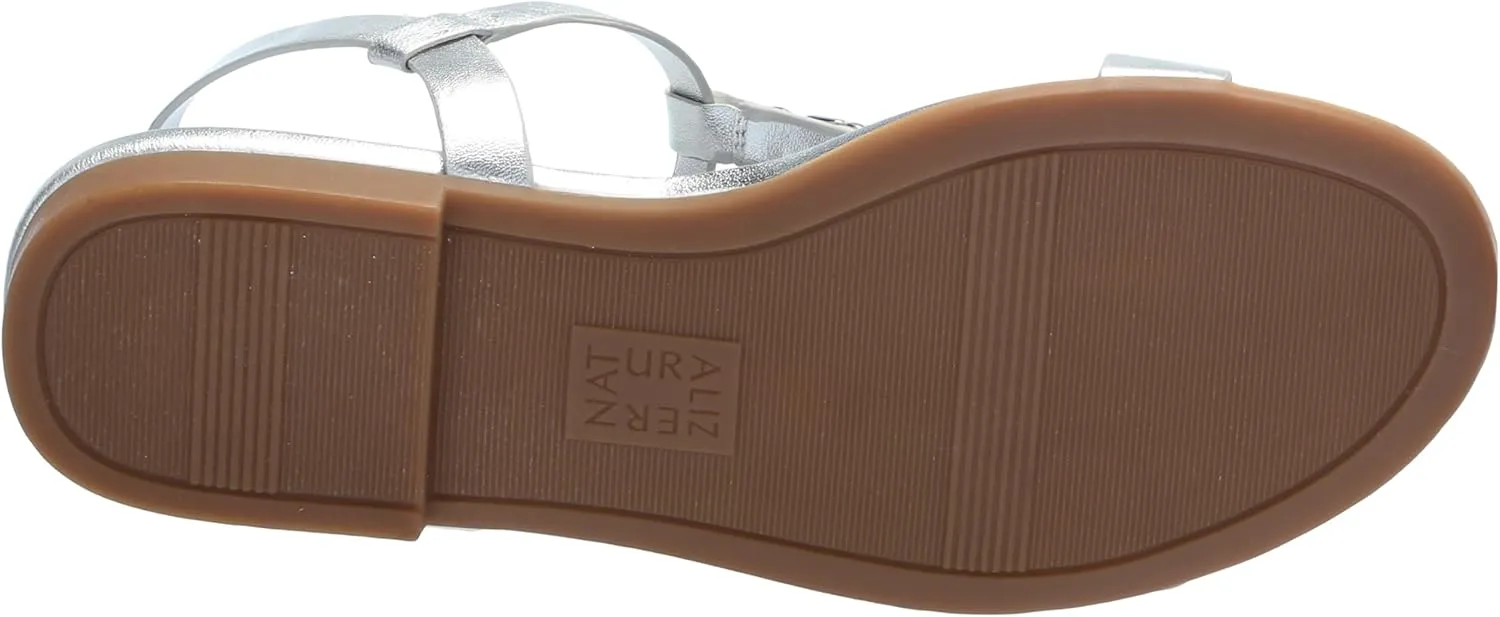 Naturalizer Womens Teach Chain-link Detail Flat Sandal