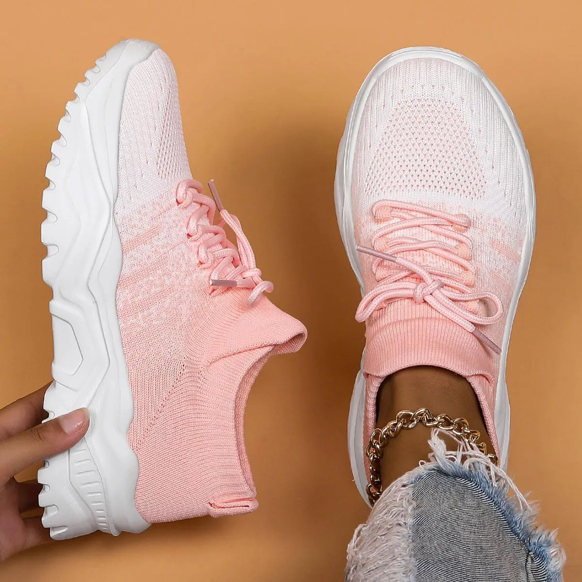 Nurse Babe Shoes,Classic Slip-On Breathable Mesh Sneakers,Non-Slip Lightweight Walking Shoes for Women,Classic Lace up Slip-on Breathable Sneakers for Women on Feet All Day