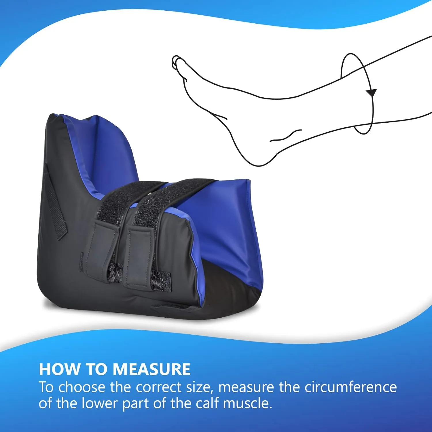 NYOrtho Pressure Relief Heel Boot with Cooling Gel Pack – Foot & Ankle Support Cushion for Pressure Sores, Ulcers, Bedsores, Injury Recovery – Offloading Pillow for Pain Relief – Made in USA
