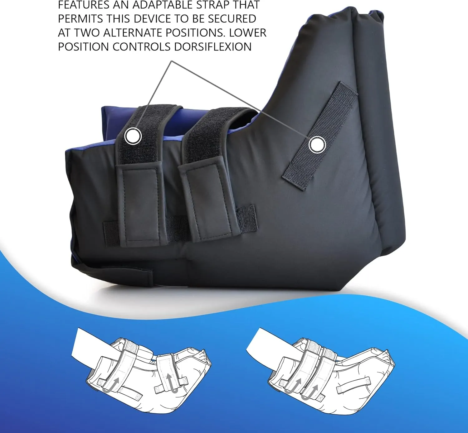 NYOrtho Pressure Relief Heel Boot with Cooling Gel Pack – Foot & Ankle Support Cushion for Pressure Sores, Ulcers, Bedsores, Injury Recovery – Offloading Pillow for Pain Relief – Made in USA