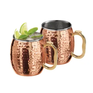 OGGI MOSCOW MULE HAMMERED MUG, SET OF 2