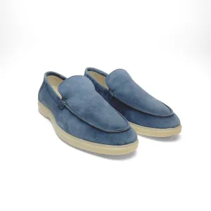 Old Money Suede Leather Loafers (Blue)