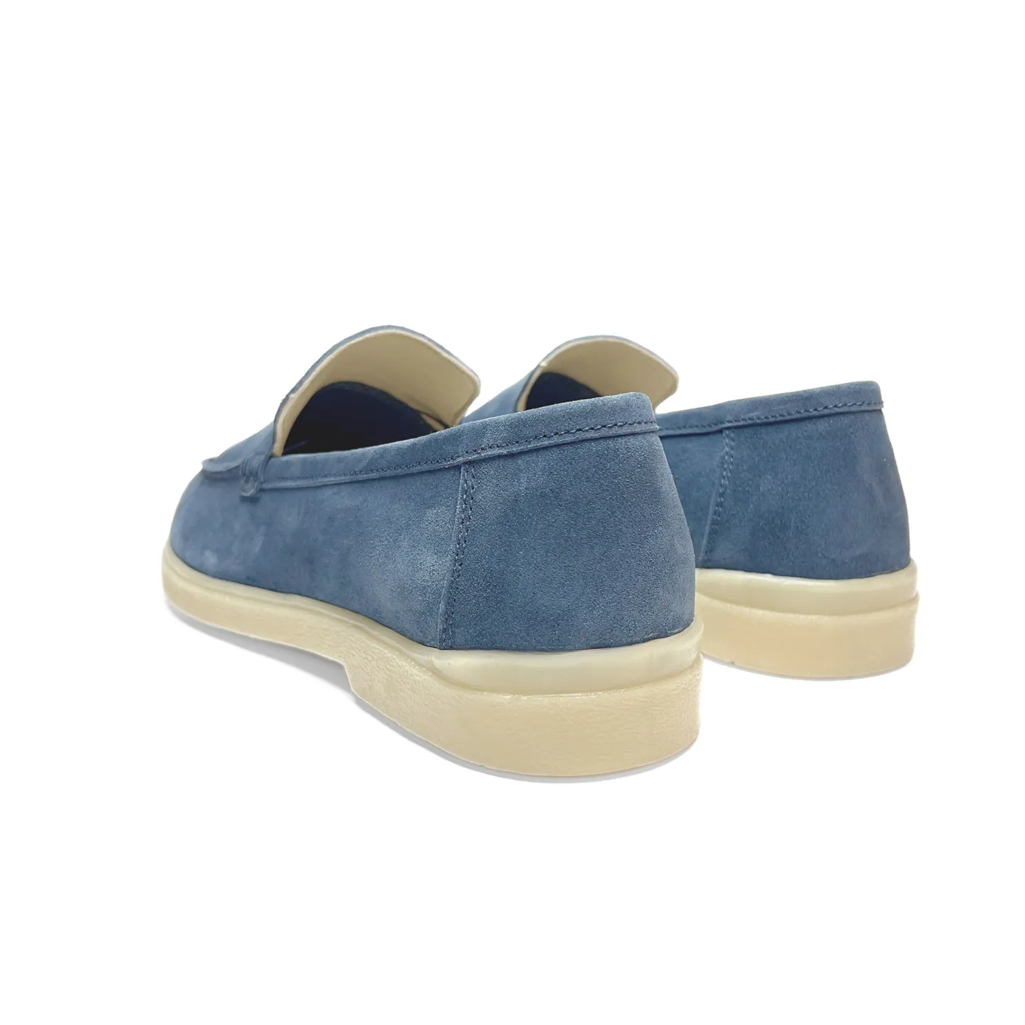 Old Money Suede Leather Loafers (Blue)