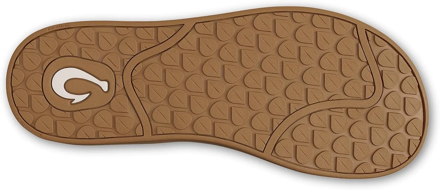 OLUKAI Southshore Women's Everyday Leather Sandals, Full-Grain Leather, Non-Marking Rubber Traction Pads & Compression Molded Footbed