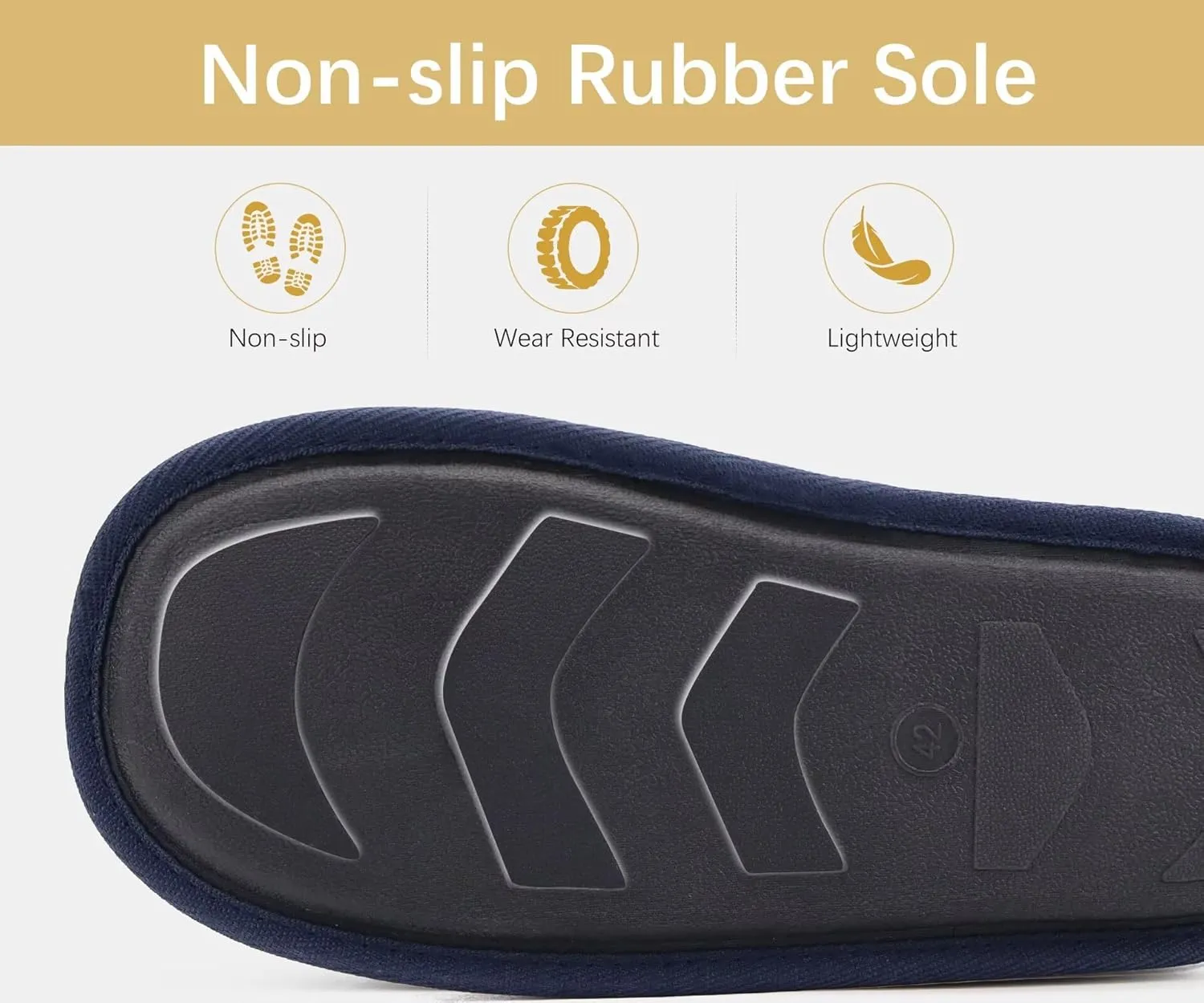 ONCAI Mens Cozy Memory Foam Scuff Slippers Slip On Warm House Shoes Indoor/Outdoor with Best Arch Support