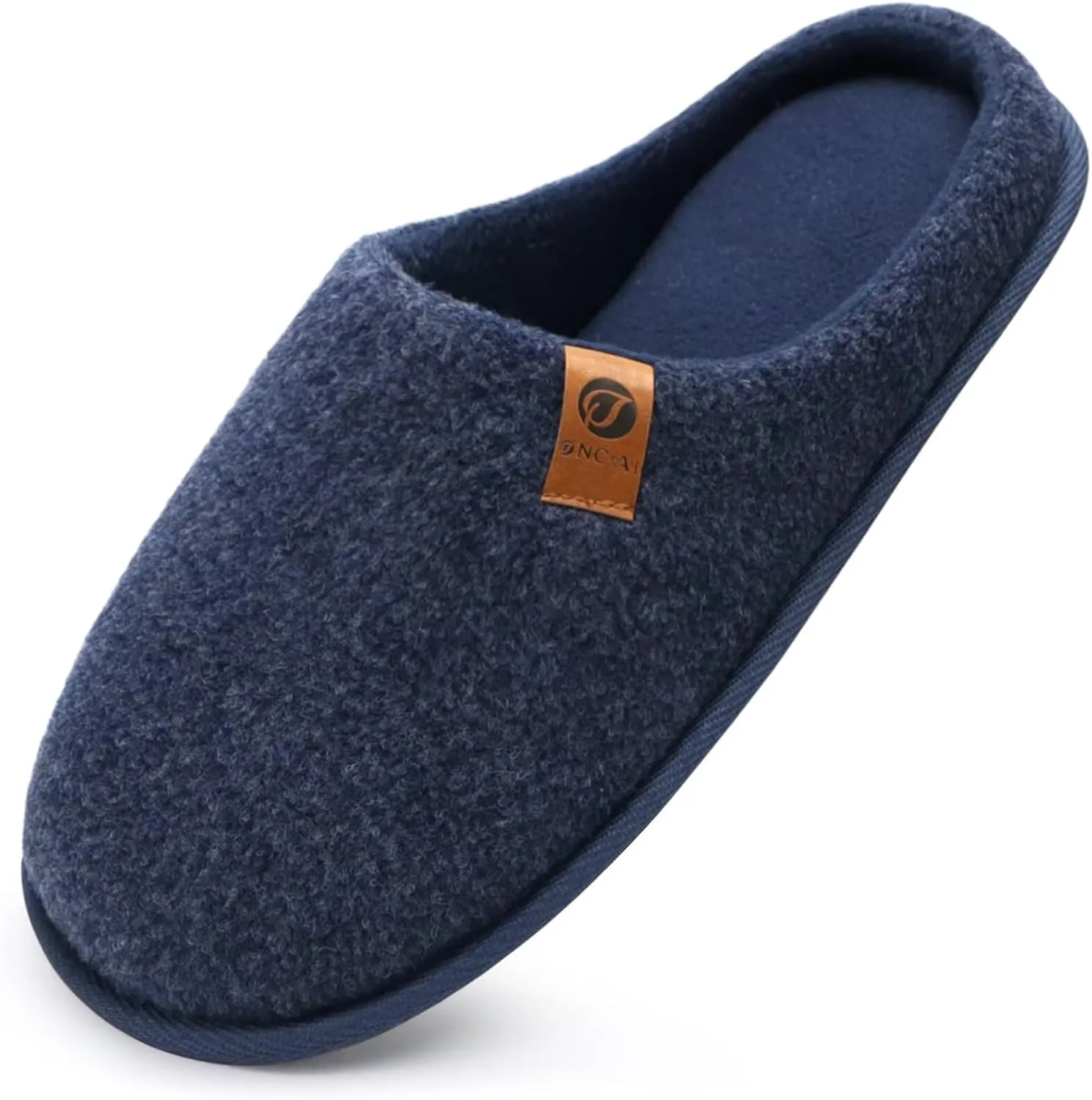 ONCAI Mens Cozy Memory Foam Scuff Slippers Slip On Warm House Shoes Indoor/Outdoor with Best Arch Support