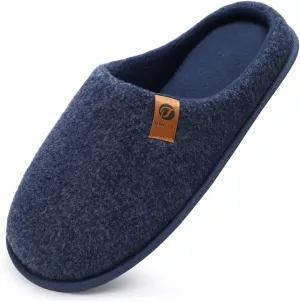 ONCAI Mens Cozy Memory Foam Scuff Slippers Slip On Warm House Shoes Indoor/Outdoor with Best Arch Support