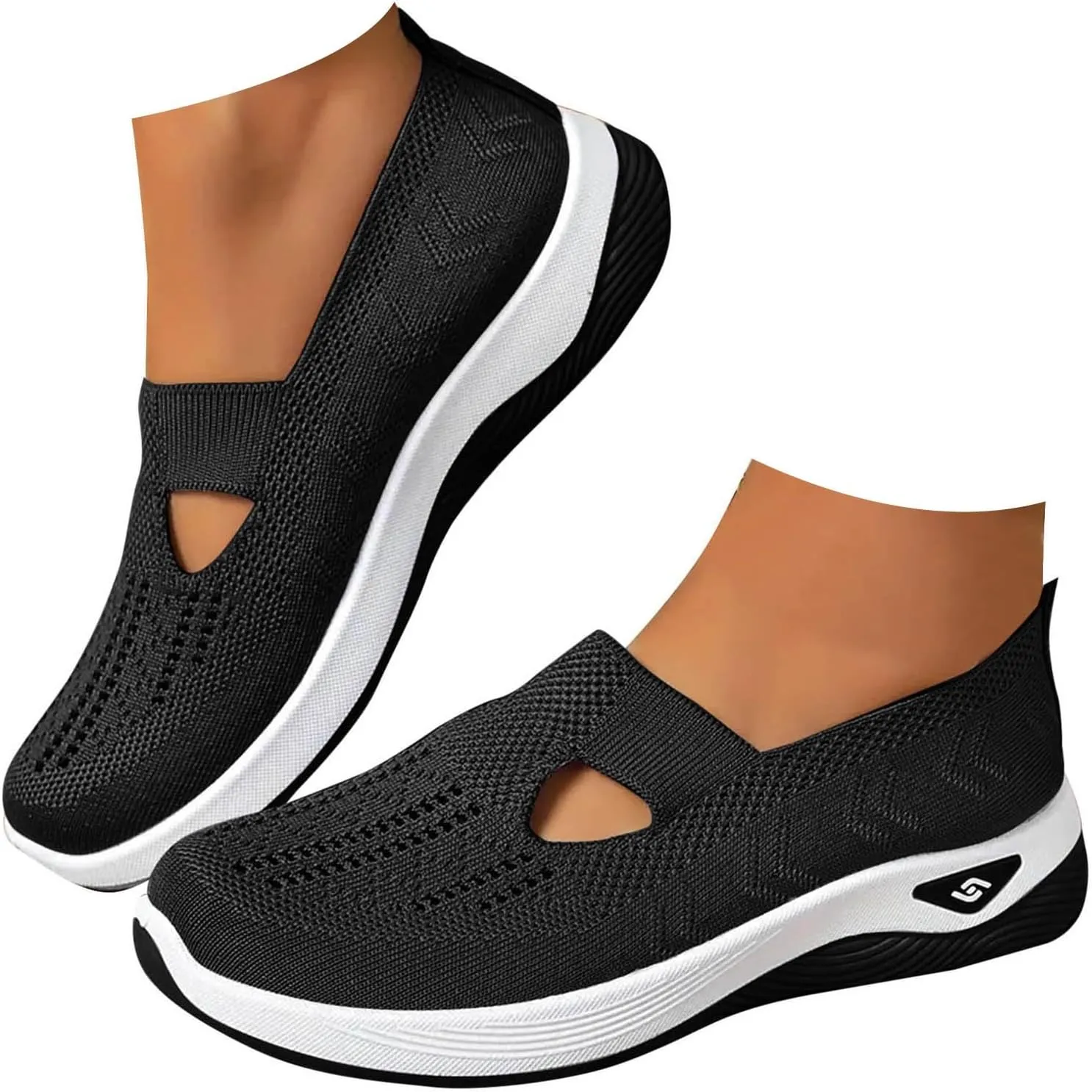 Orthopedic Shoes for Women, Womens Non-Slip Walking Sneakers Breathable Tennis Shoes Comfortable Mesh Slip On Shoes