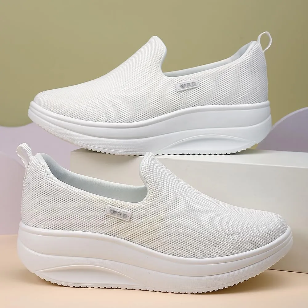 Oude Slip On Sneakers Women Comfortable | Womens Orthopedic Slip On Shoes Traveling | 2 Inch Rocker Bottom
