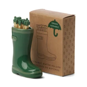 Paddywax Wellington Boot | Dark Green & Light Green